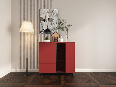 Italian Side Cabinet Decorative Cabinet Shoe Cabinet 3d model