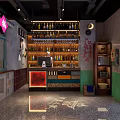 Authentic Hot Pot Restaurant Interior With Brick Walls Wooden Tables And Fresh Ingredients