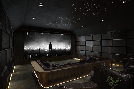 modern video room 3d model