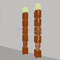 Contemporary Stacked Floor Lamps In Brown And Gray For Modern Interior Design
