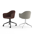 Modern Fabric Office Chair in Brown Yellow Burgundy Gray with Metal Legs and Swivel Base