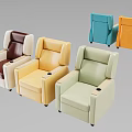 Stylish Modern Single Sofa Design With Various Colors Armrests And Cup Holders 3d model