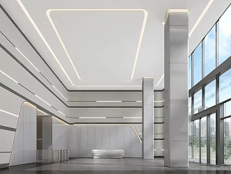 Modern Office Hall Office Lobby 3d model