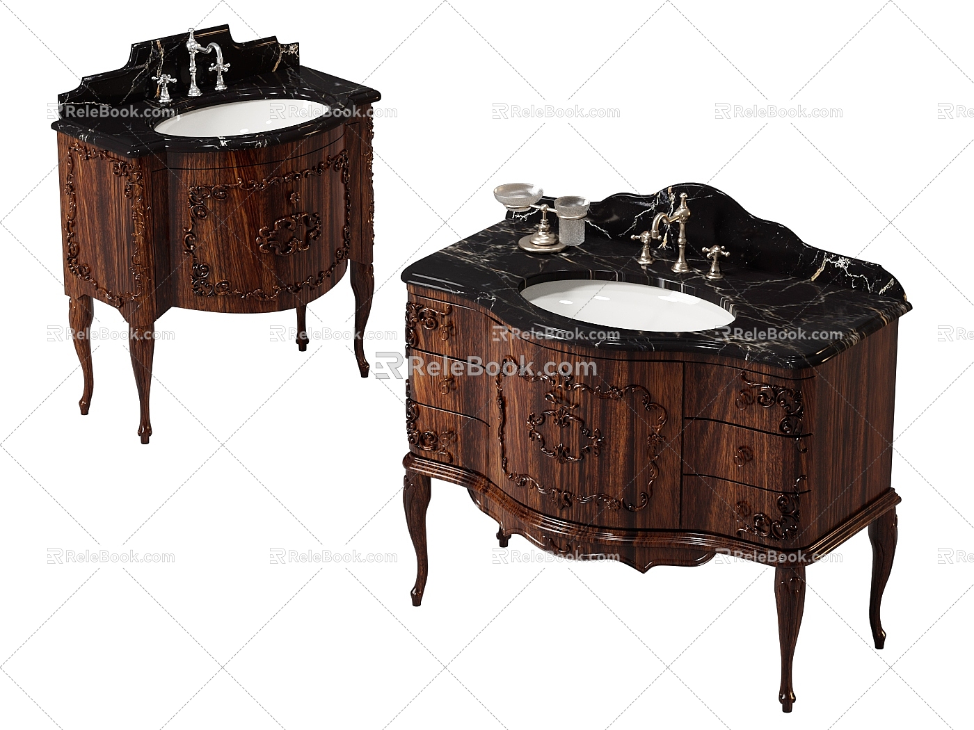 American-style sink European-style sink sink 3d model