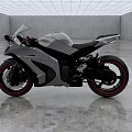 Sleek Gray Car Design With Black Seats Red Rims And Concrete Indoor Setting
