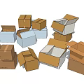 Express Cartons Box 3d model
