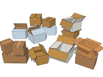 Express Cartons Box 3d model