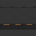 Durable Black Hard Case Open With Checkerboard Interior And Orange Latches Accents