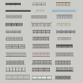Various Fence Design Styles With Ornate Patterns And Metal Railings