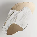 Unique Modern Coffee Table With White Marble Top And Gold Metal Base Design