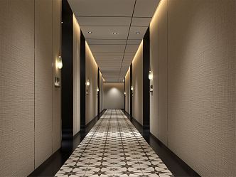 Modern Away Hotel Entrance Away 3d model