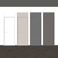 Minimalist Flush Doors In Various Colors With Handle Details For Modern Home