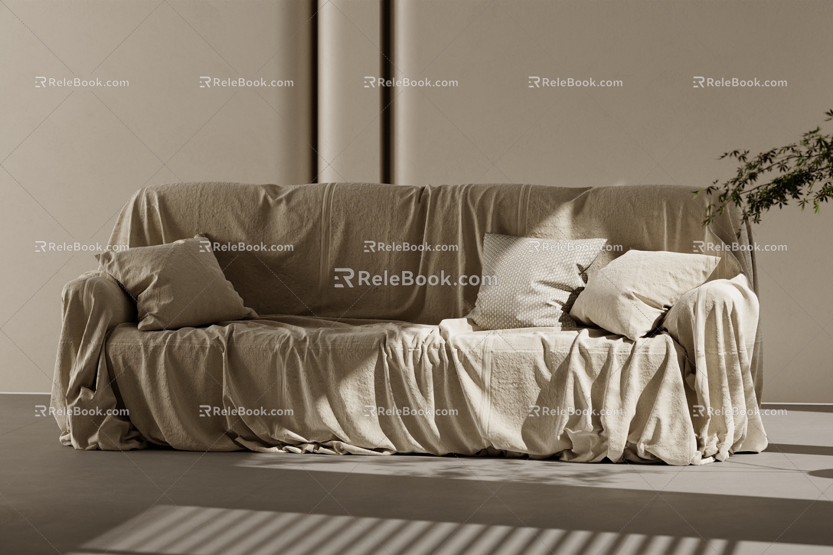 Many people's sofas. 3d model