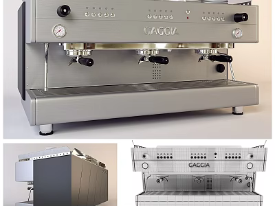 GAGGIA Modern Stainless Steel Coffee Machine Kitchen Appliance with Sleek Design 3d model