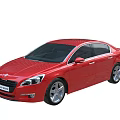 Red Sedan Car With Modern Design Silver Wheels And Tinted Windows