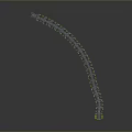 Game Film Character Curved Mechanical Tail With Multiple Joints Colorful Lights And Reflective Surface