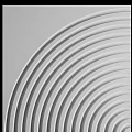 Sleek Modern Curved Wall Paneling With Layered Three Dimensional Design 3d model