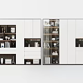 Study Bookcase Bookshelf Display Cabinet Locker Sideboard Decorative Cabinet Book Decorative Ornaments 3d model