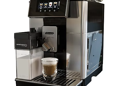 Automatic Stainless Steel Espresso Machine Brewing Coffee As Kitchen Appliance 3d model