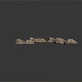 Modern Decorative Natural Stone Pieces With Textured Surfaces And Various Shapes