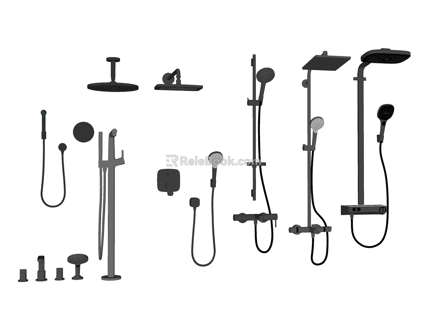 Faucet Metal Faucet Washstand Shower Sanitary Ware Hardware Component Nozzle Shower Nozzle Switch 3d model
