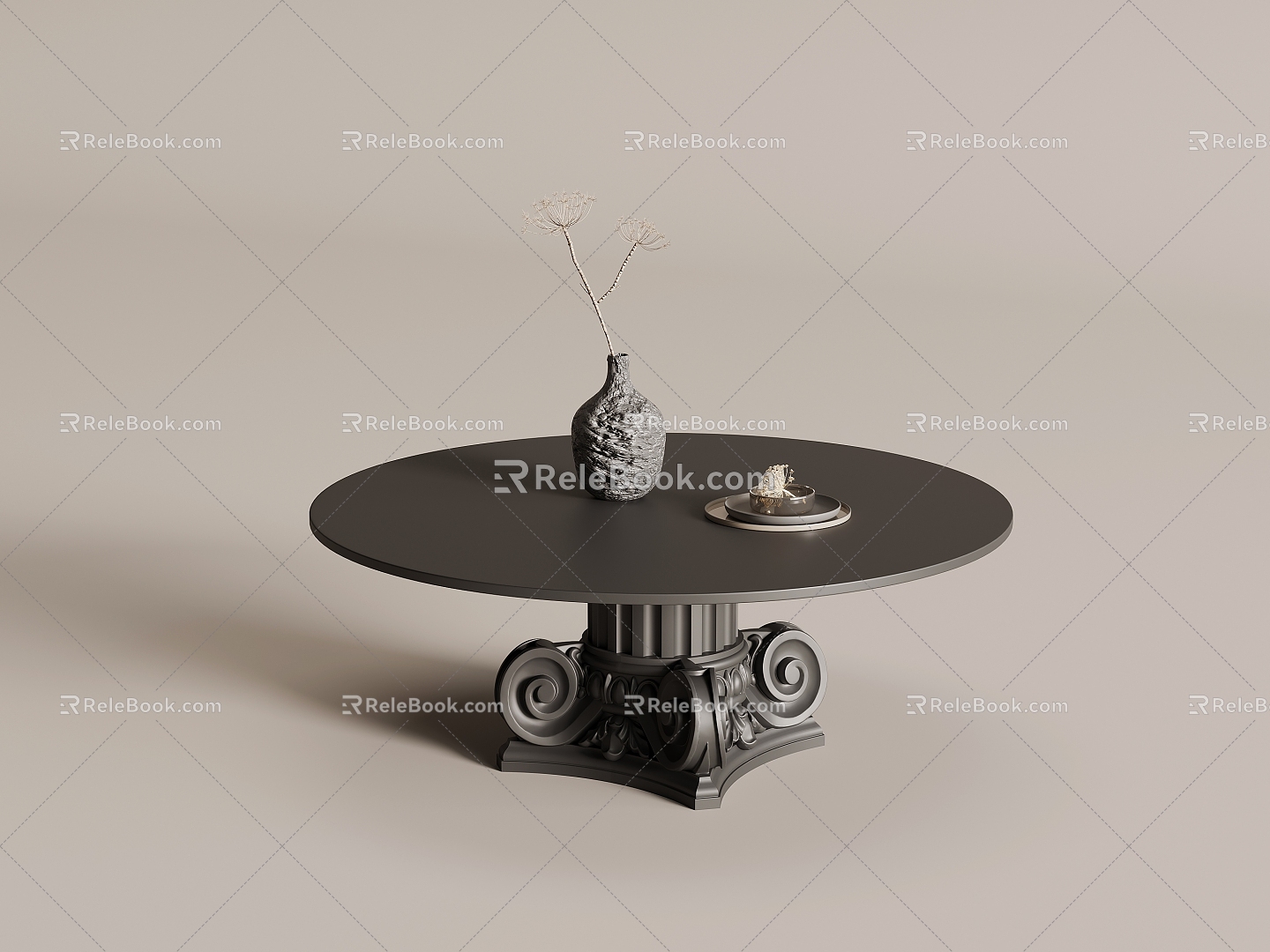 French retro coffee table 3d model