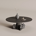 French retro coffee table 3d model