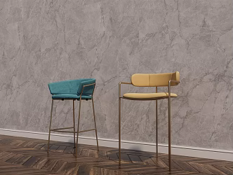 Light Luxury Bar Chair 3d model
