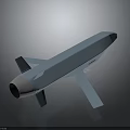 Light Blue Airplane 3D Model with Wings Tail and Stand on Gray Background 3d model