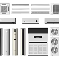 modern air conditioning 3d model