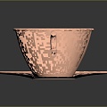 Modern Cup Pure Copper Tea Cup Metal Tea Cup Metal Cup 3d model