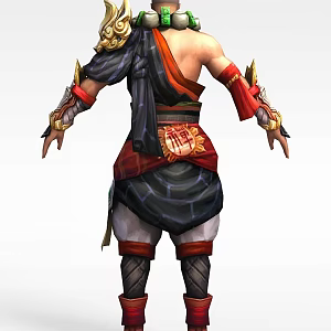 Swordsman game character 3d model