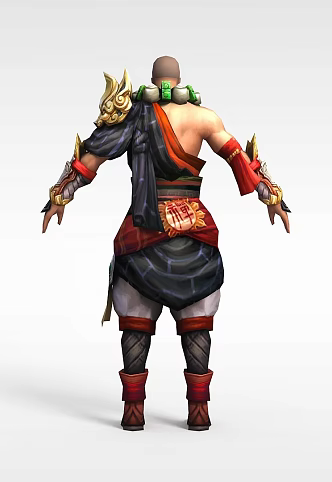 Swordsman game character 3d model