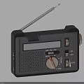 Black Headphone Speaker With Radio FM MW SW Function Volume Tuning Knob And Control Buttons
