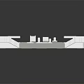 Detailed Architectural Model Interior Layout Featuring Neatly Arranged Red Seats White Structure And Aisles