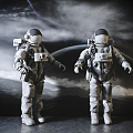 Modern astronaut Space astronaut 3d model