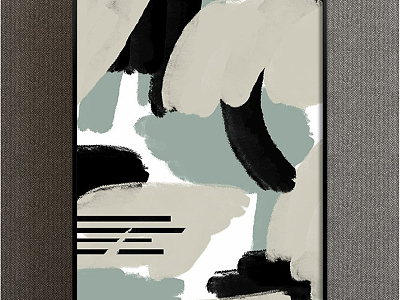 Modern abstract painting simple black and white porch abstract decorative painting model