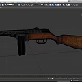 Submachine gun machine gun PPSh41 Poposa submachine gun semi-automatic rifle super realistic high precision film and television level 3d model