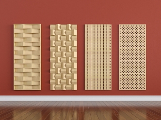 Sound-absorbing panel, wall panel 3d model