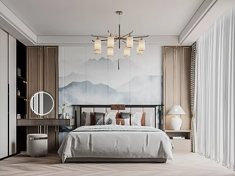 New Chinese bedroom 3d model