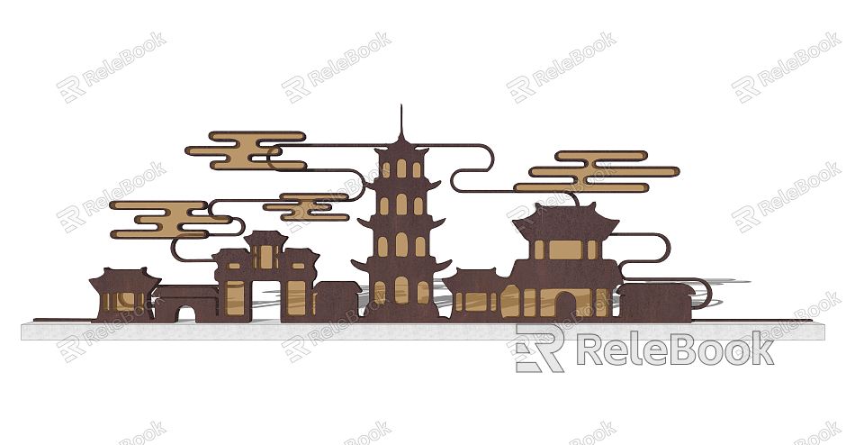 New Chinese City Sculpture Architecture Sculpture Sculpture Sculpture Sculpture Sculpture City Landmark model