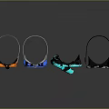 Various Colorful Snorkel Masks With Blue Snorkel Tube For Diving Gear