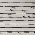 Modern downlight spotlight magnetic attraction track spotlight open-mounted steering spotlight linear lamp embedded spotlight grid lamp 3d model