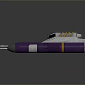 Futuristic Sci Fi Tools With Purple Silver Design Blue Illuminated Panels And Red Accent Stripes