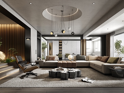 Modern Minotti living room model