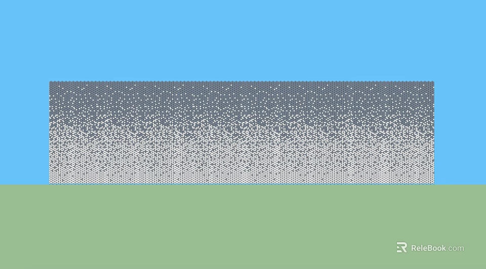 Modern Feature Wall Design With Blue Gray Green Layers And Textured Surface 3d model