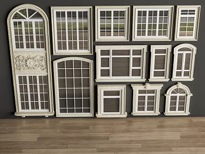 Window combination window glass window floor-to-ceiling window balcony window bay window bedroom window sliding window casement window doors and windows 3d model