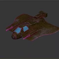 Futuristic Fighter Jet With Metallic Design Blue Accents And Aerodynamic Shape