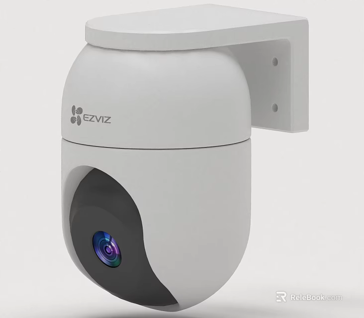 Ezviz White Wall Mounted Surveillance Camera With Modern Design For Home Security 3d model 