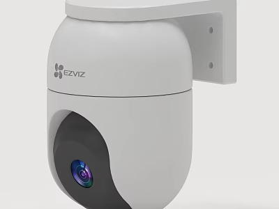 Ezviz White Wall Mounted Surveillance Camera With Modern Design For Home Security 3d model